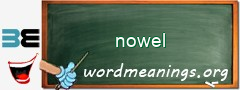 WordMeaning blackboard for nowel
